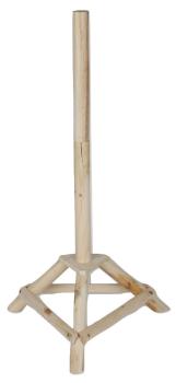 Preview: Vogelfutterstation aus unbehandeltem Holz mit Standfuß 49x43x116cm